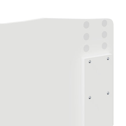 Testiera con testiera Bianco Lucido 160 cm Legno multistrato