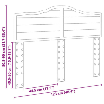 Testiera con testiera Grigio cemento 120 cm Legno multistrato