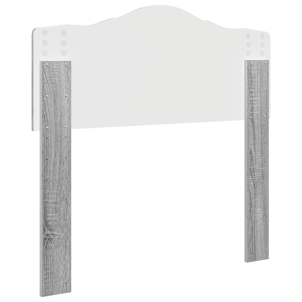 Testiera con testiera Grigio Sonoma 90 cm Legno multistrato