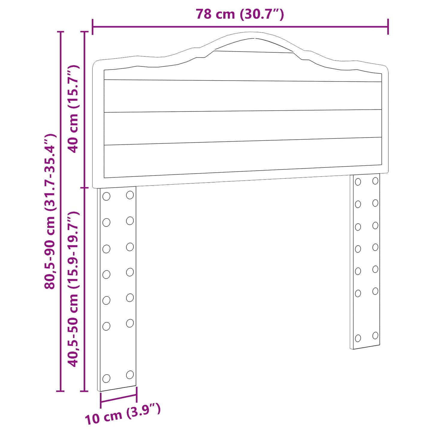 Testiera Rovere Nero Legno multistrato | homemem39