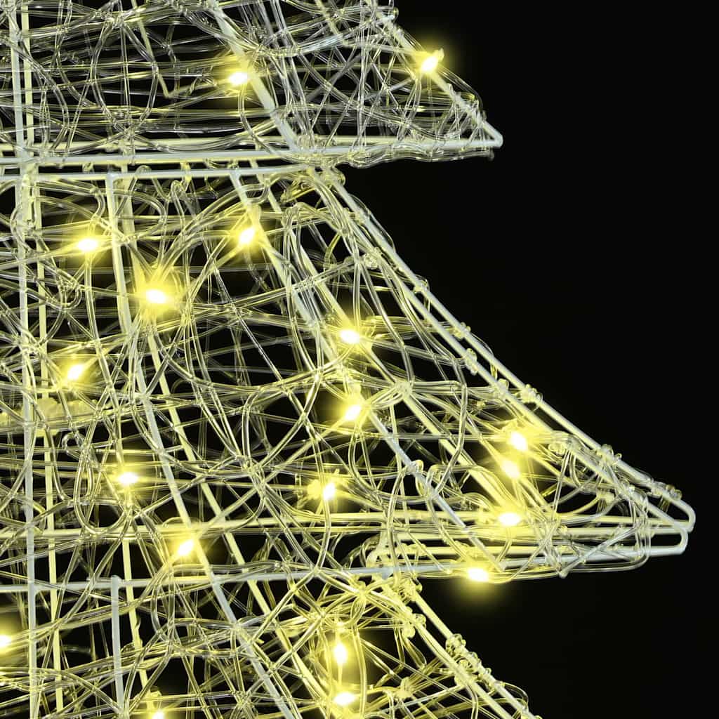 Albero di Natale con 100 LED Bianco caldo 120 cm Acrilico | homemem39