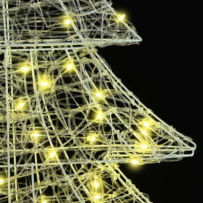 Albero di Natale con 100 LED Bianco caldo 120 cm Acrilico | homemem39