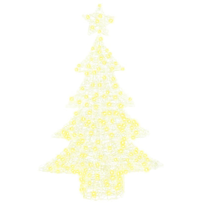 Albero di Natale con 100 LED Bianco caldo 120 cm Acrilico | homemem39