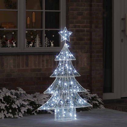 Albero di Natale con 100 LED Bianco freddo 120 cm Acrilico | homemem39
