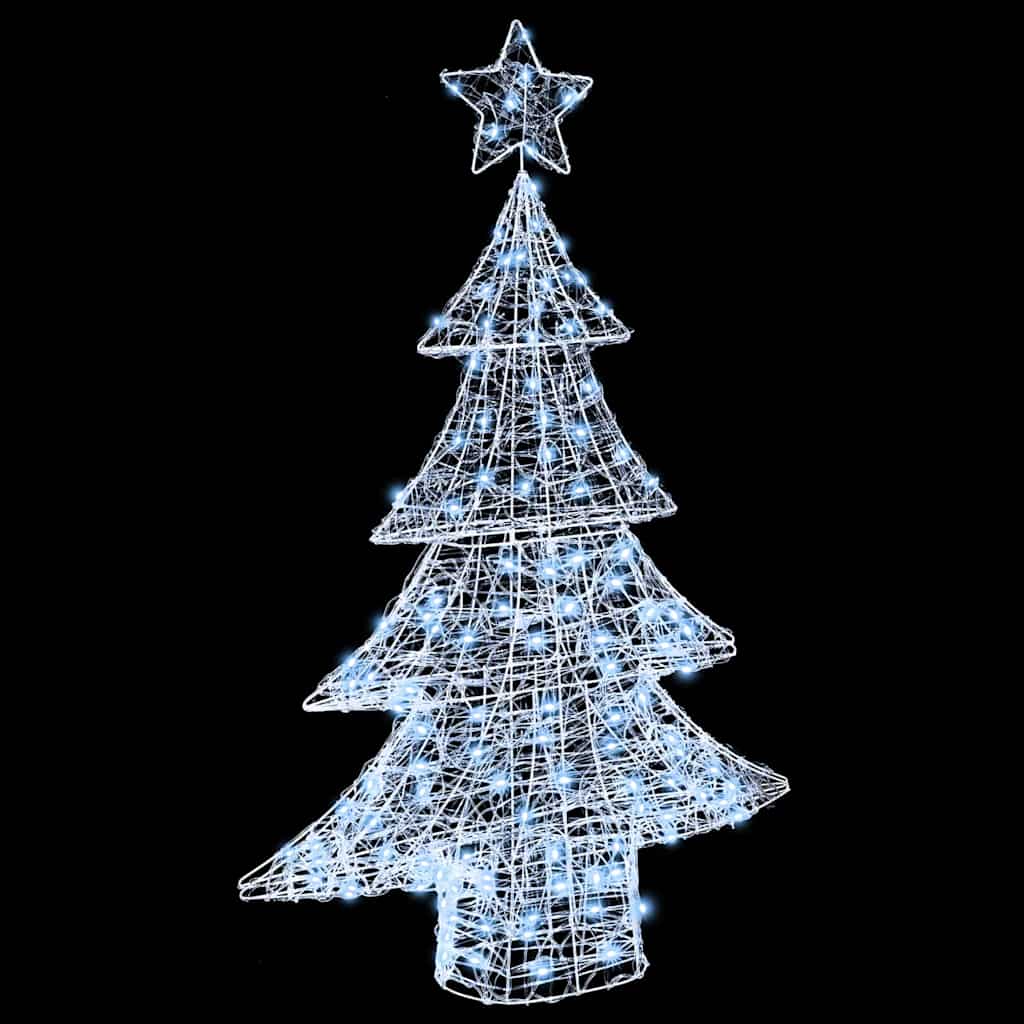 Albero di Natale con 100 LED Bianco freddo 120 cm Acrilico | homemem39