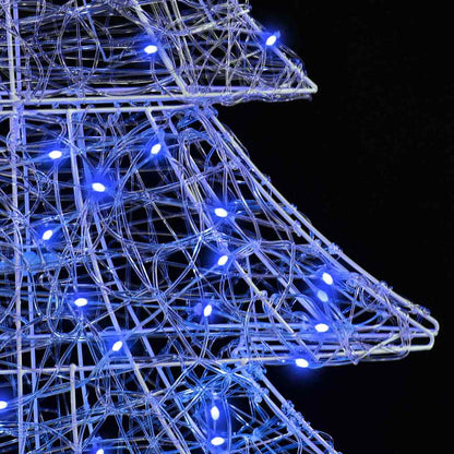 Albero di Natale con 100 LED Blu 120 cm Acrilico | homemem39