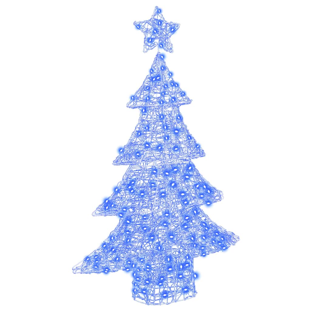 Albero di Natale con 100 LED Blu 120 cm Acrilico | homemem39