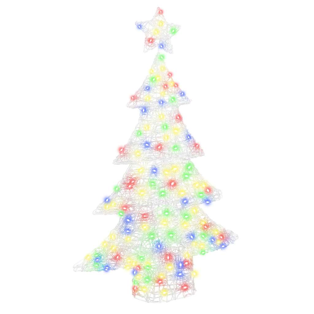 Albero di Natale con 100 LED Multicolore 120 cm Acrilico | homemem39