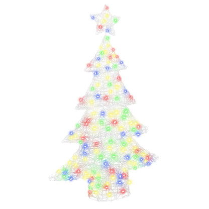 Albero di Natale con 100 LED Multicolore 120 cm Acrilico | homemem39