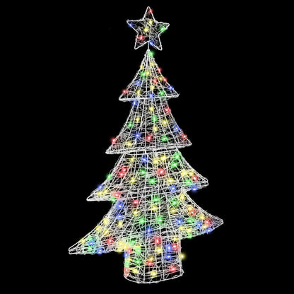 Albero di Natale con 100 LED Multicolore 120 cm Acrilico | homemem39