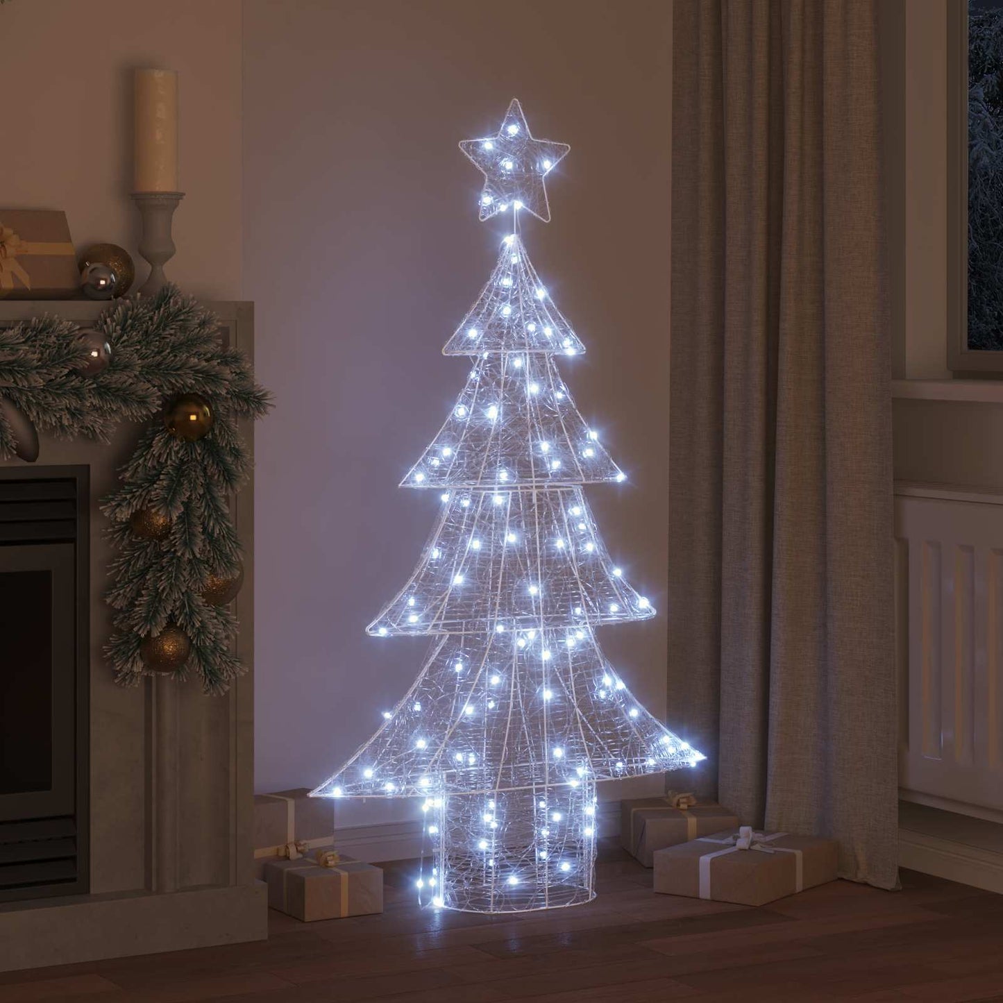 Albero di Natale con 160 LED Bianco freddo 150 cm Acrilico | homemem39