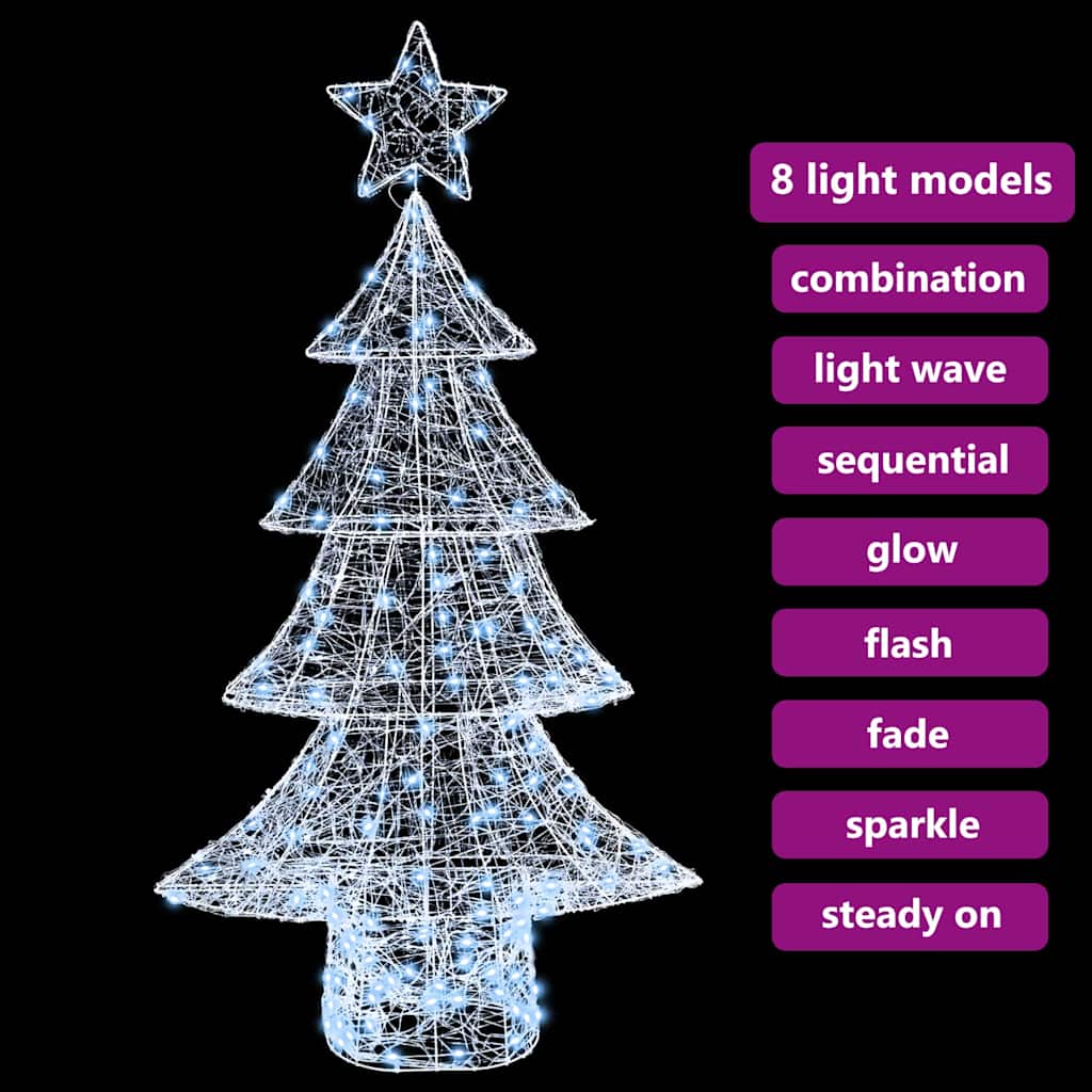 Albero di Natale con 160 LED Bianco freddo 150 cm Acrilico | homemem39