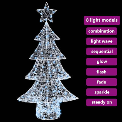 Albero di Natale con 160 LED Bianco freddo 150 cm Acrilico | homemem39