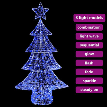 Albero di Natale con 160 LED Blu 150 cm Acrilico | homemem39