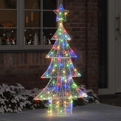 Albero di Natale con 160 LED Multicolore 150 cm Acrilico | homemem39