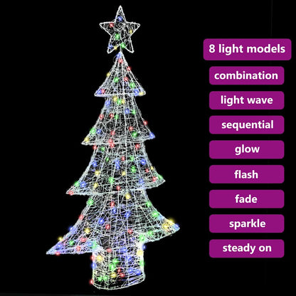 Albero di Natale con 160 LED Multicolore 150 cm Acrilico | homemem39