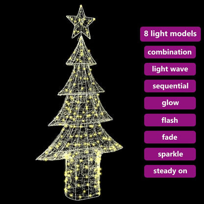 Albero di Natale con 240 LED Bianco caldo 150 cm Acrilico | homemem39
