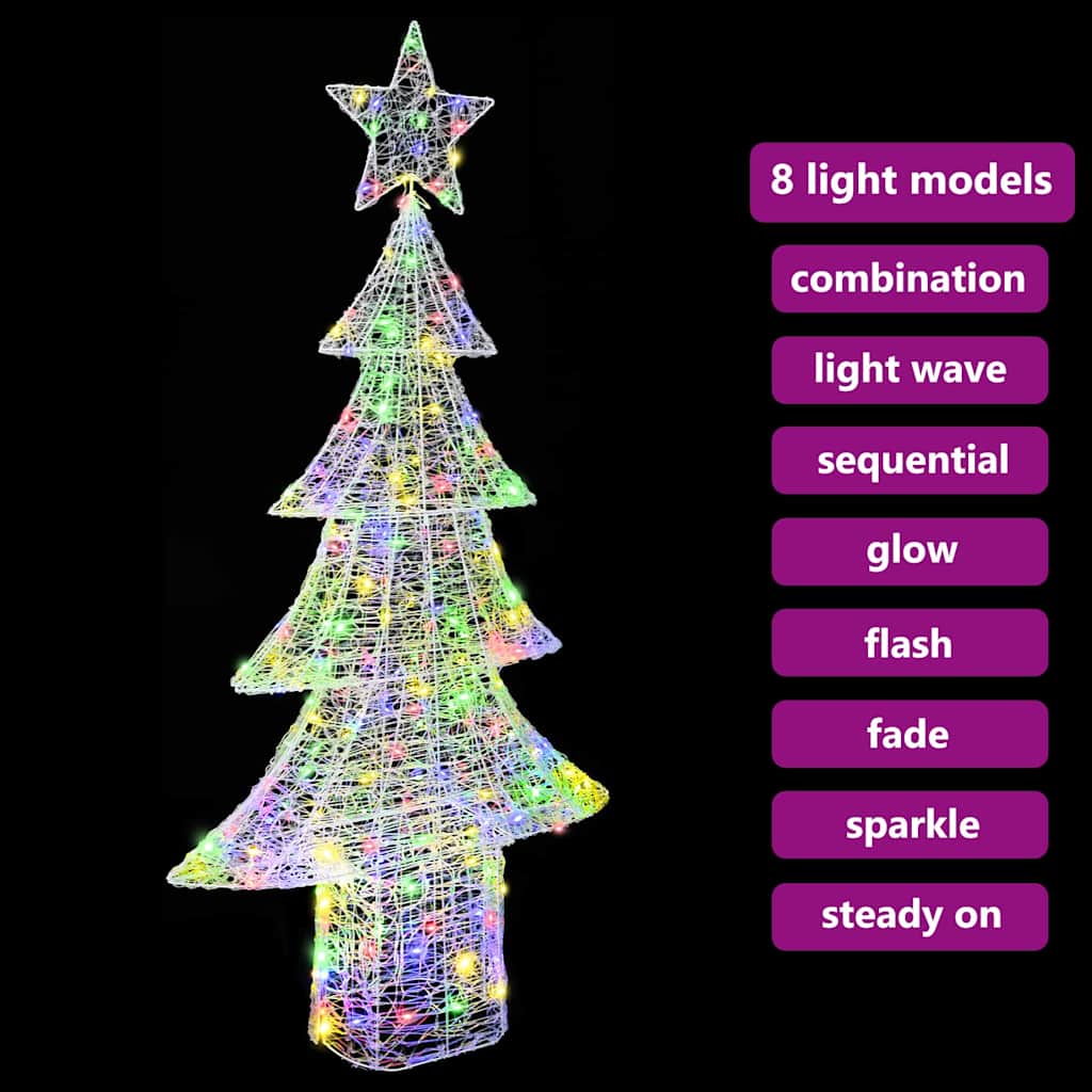 Albero di Natale con 240 LED Multicolore 180 cm Acrilico | homemem39