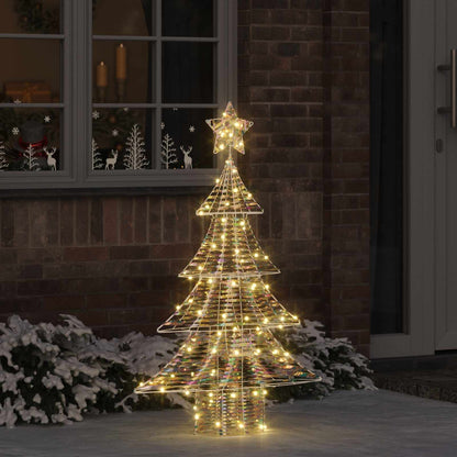 Albero di Natale con 120 LED Bianco caldo 120,5 cm PET | homemem39