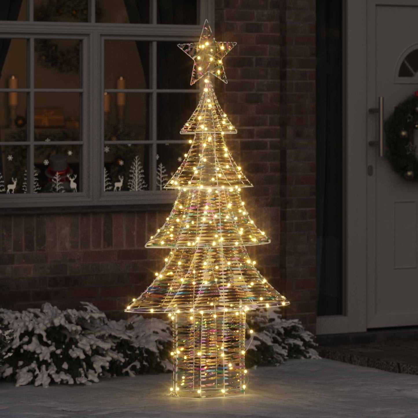 Albero di Natale con 240 LED Bianco caldo 181 cm PET | homemem39