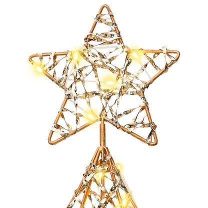 Albero di Natale 120 LED Bianco caldo 120,5 cm PET