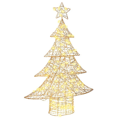 Albero di Natale 120 LED Bianco caldo 120,5 cm PET