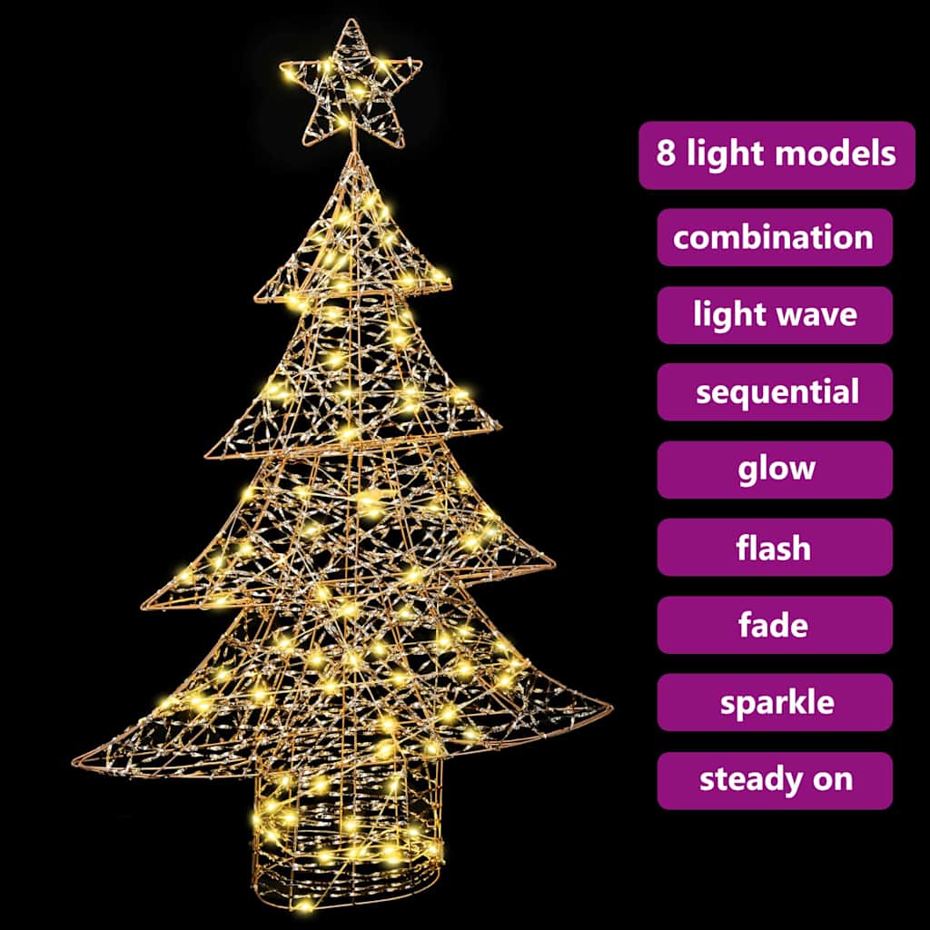 Albero di Natale con 120 LED Bianco caldo 120,5 cm PET | homemem39