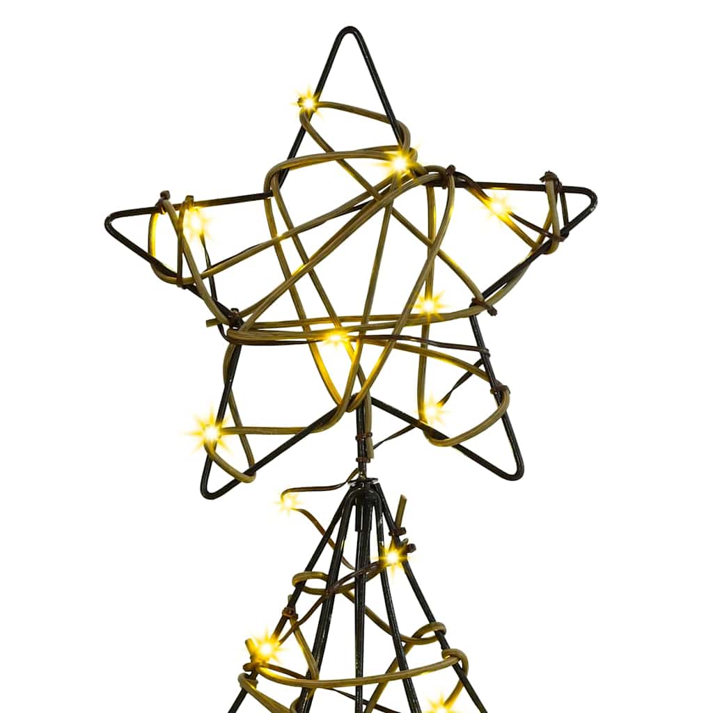 Albero di Natale con 120 LED Bianco caldo 150 cm Rattan | homemem39