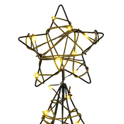 Albero di Natale con 120 LED Bianco caldo 150 cm Rattan | homemem39