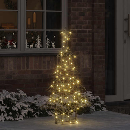 Albero di Natale con 120 LED Bianco caldo 150 cm Rattan | homemem39