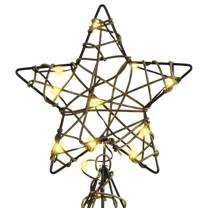 Albero di Natale con 160 LED Bianco caldo 150 cm Rattan | homemem39