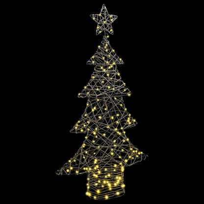 Albero di Natale con 160 LED Bianco caldo 150 cm Rattan | homemem39