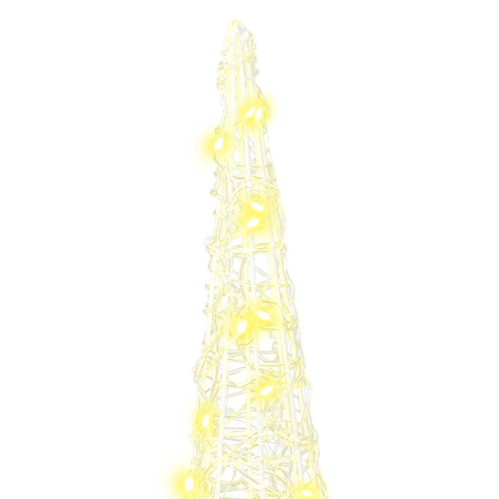 Albero di Natale 3 pcs Bianco caldo 20 x 20 x 80 cm Acrilico | homemem39