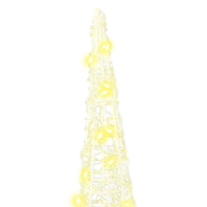 Albero di Natale 3 pcs Bianco caldo 20 x 20 x 80 cm Acrilico | homemem39