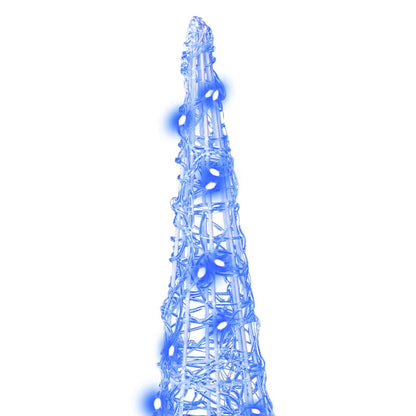Albero di Natale con 90 LED 3 pcs Blu 20 x 20 x 80 cm Acrilico | homemem39