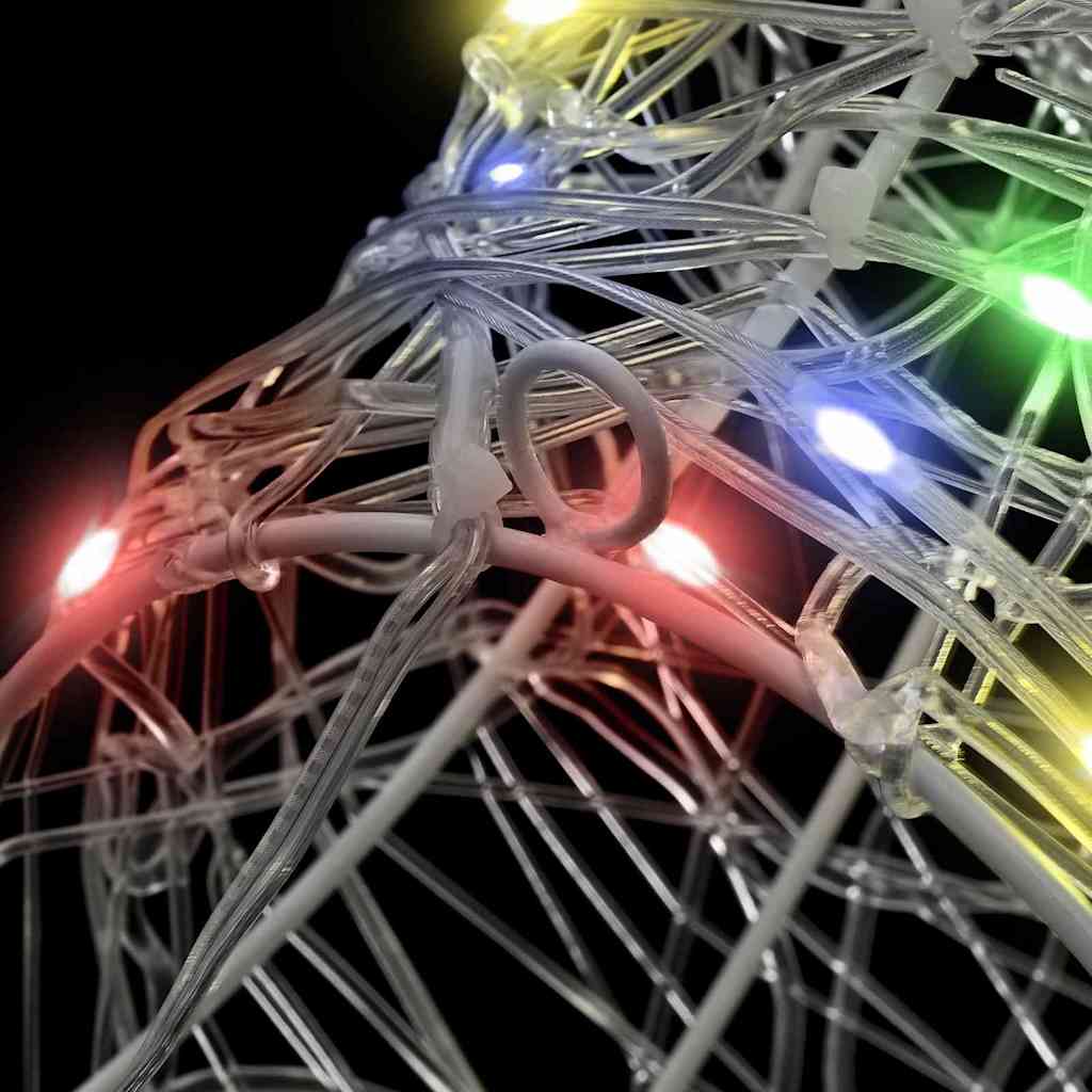 Testa di Renna con 140 LED colorato 60 cm Acrilico