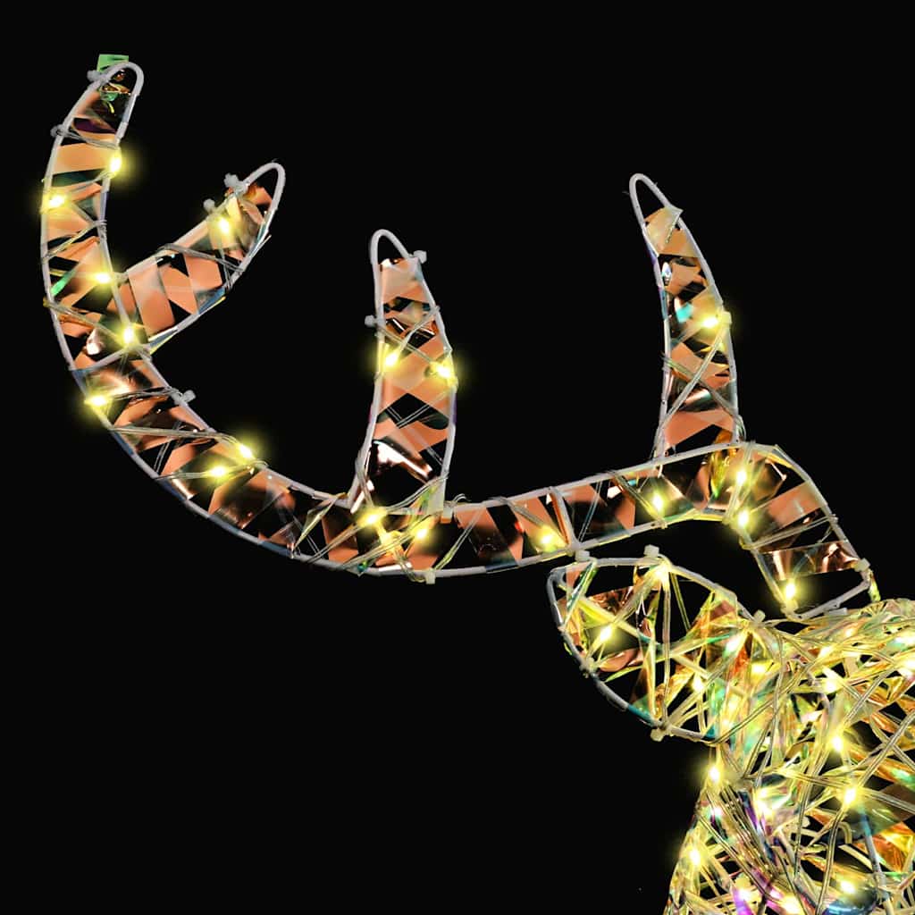 Slitta trainata da renna Bianco caldo 68 x 36.5 x 62.5 cm PET