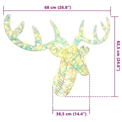 Slitta trainata da renna Bianco caldo 68 x 36.5 x 62.5 cm PET