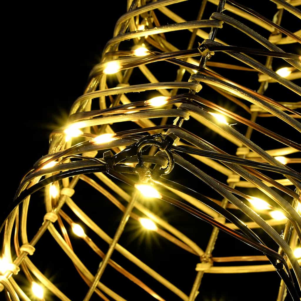 Slitta trainata da renna con 140 LED Bianco caldo Rattan | homemem39