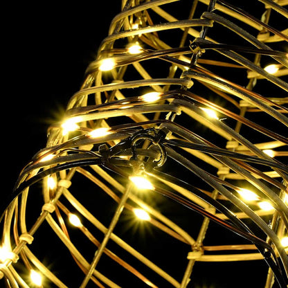 Slitta trainata da renna con 140 LED Bianco caldo Rattan | homemem39