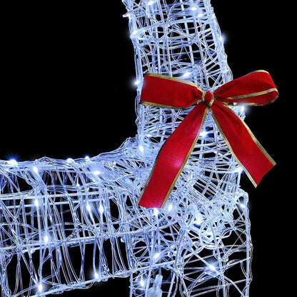 Slitta trainata da renna Bianco freddo 70 x 26 x 130 cm