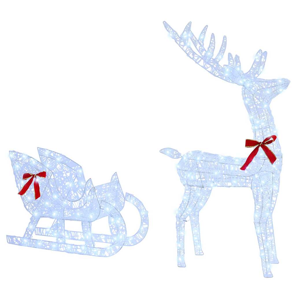Slitta trainata da renna Bianco freddo 70 x 26 x 130 cm | homemem39