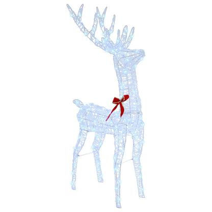 Slitta trainata da renna Bianco freddo 70 x 26 x 130 cm