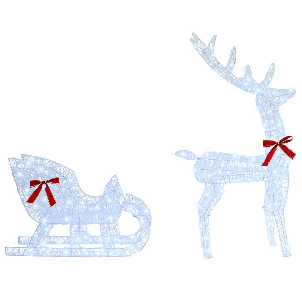 Slitta trainata da renna Bianco freddo 70 x 26 x 130 cm | homemem39