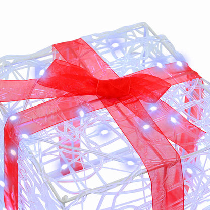 Scatola Regalo 3 pcs Bianco freddo 20 x 20 x 20 cm Acrilico