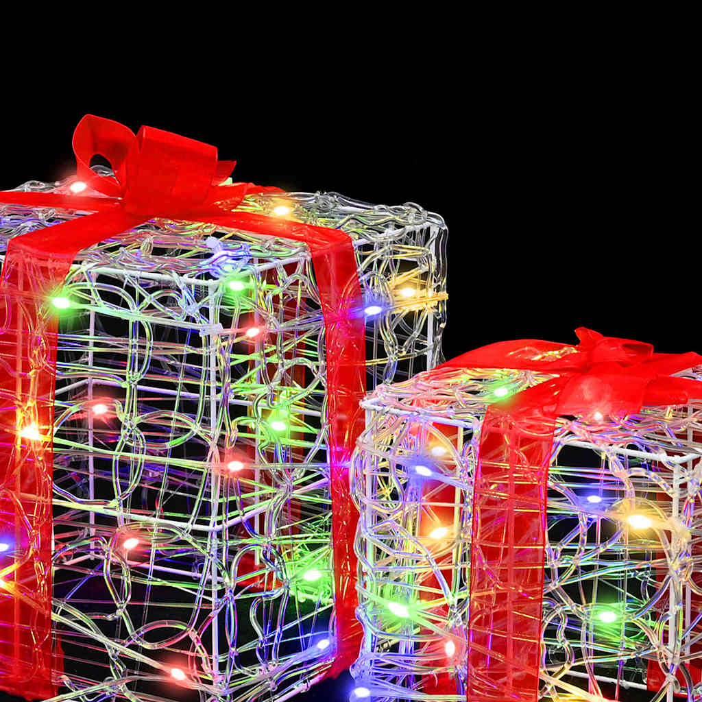 Scatola Regalo 3 pcs Multicolore 20 x 20 x 20 cm Acrilico | homemem39