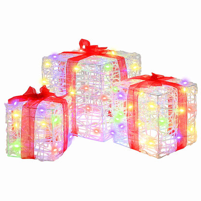 Scatola Regalo 3 pcs Multicolore 20 x 20 x 20 cm Acrilico | homemem39
