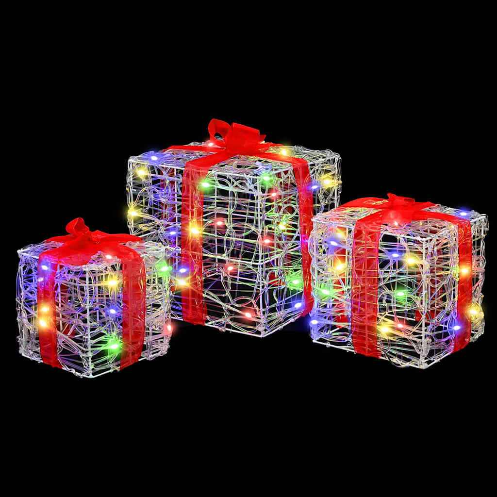 Scatola Regalo 3 pcs Multicolore 20 x 20 x 20 cm Acrilico | homemem39
