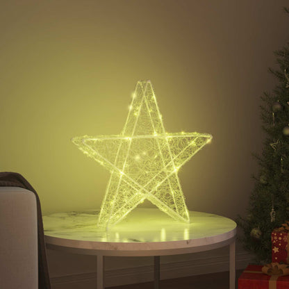 Stella 3D con 50 LED Bianco caldo 55 x 53.5 x 10 cm Acrilico | homemem39