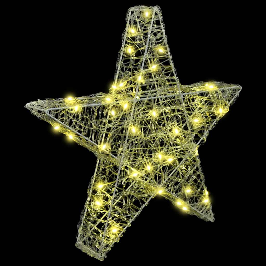 Stella 3D con 50 LED Bianco caldo 55 x 53.5 x 10 cm Acrilico | homemem39